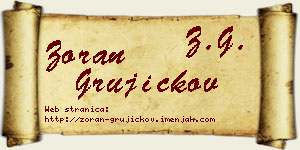 Zoran Grujičkov vizit kartica